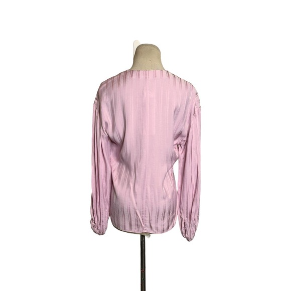Joie Pink Cadmar Satin Button Long Sleeves Blouse size XXS - Picture 3 of 12